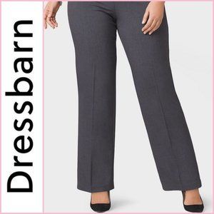 Dressbarn slacks trouser gray straight leg 10